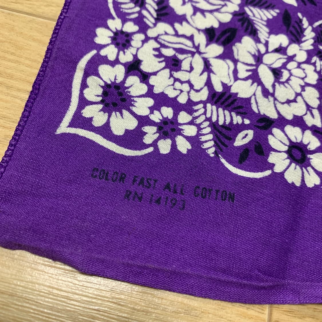 70s made in usa 플라워 반다나 상품이미지2