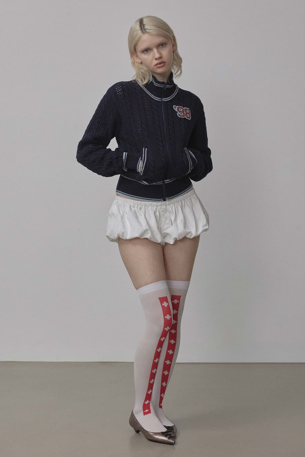 새상품) 스컬프터 니트 트랙집업 상품이미지2