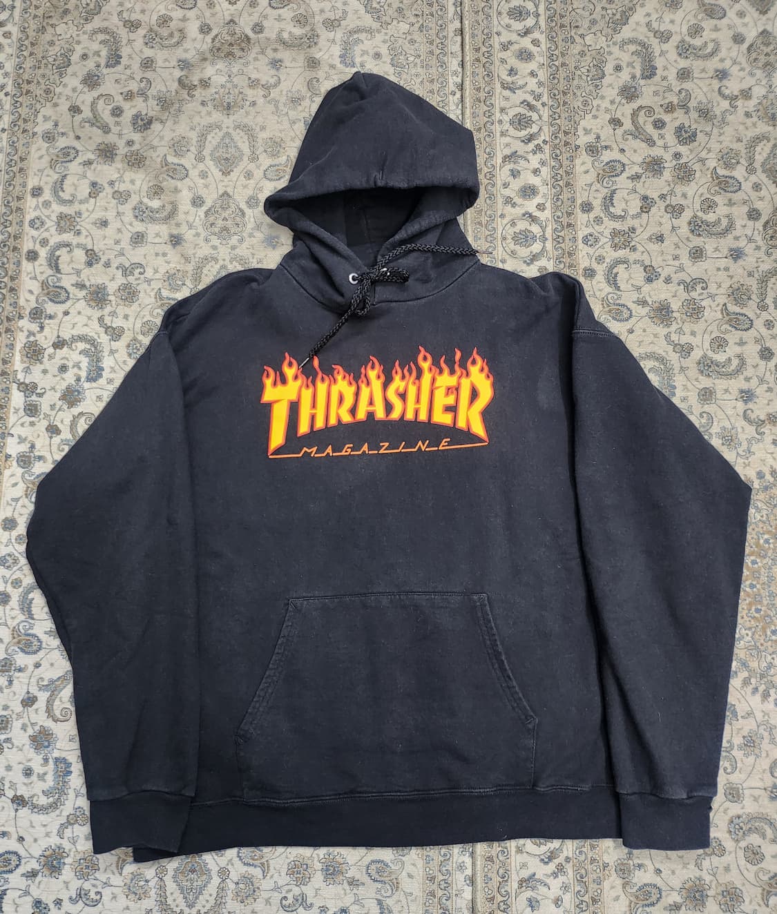 트래셔 블랙 플레임 후드티 (105-108) 상품이미지1