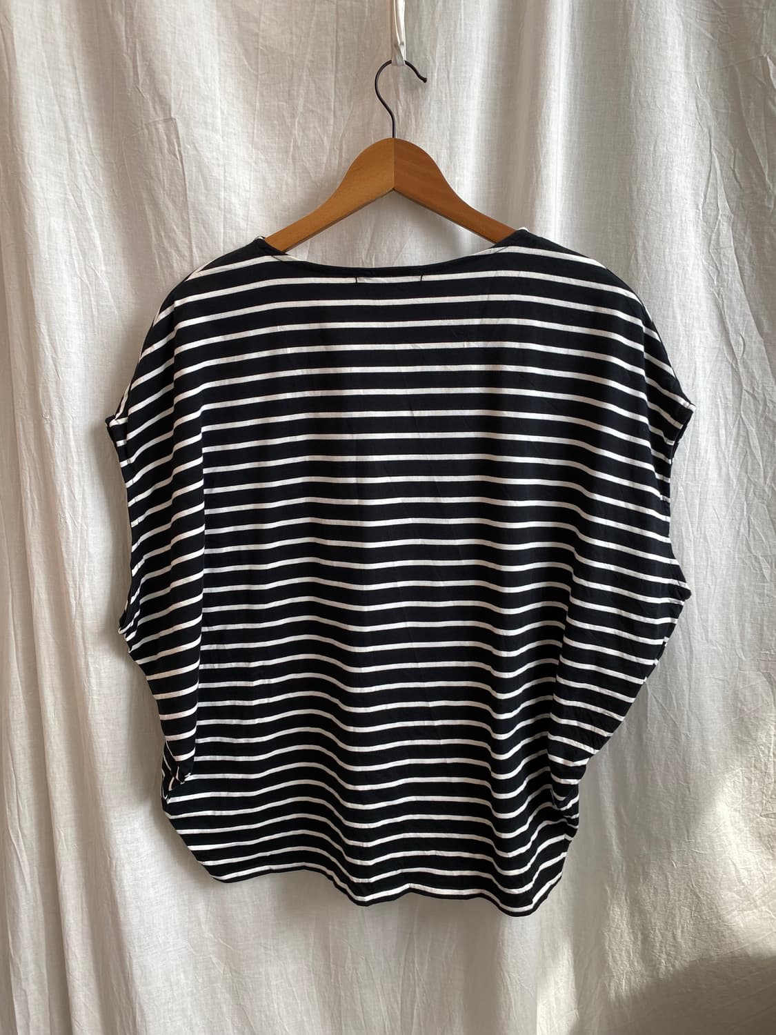 HONEYSUCKLE ROSE 스트라이프 오버핏 반팔탑(M) 상품이미지7