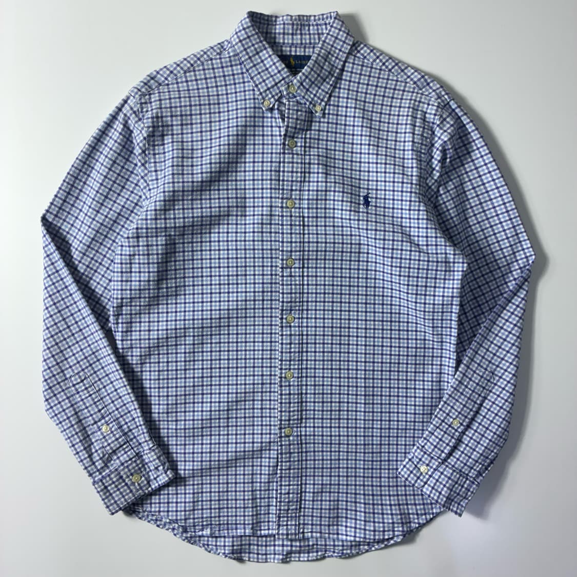 Polo  폴로 랄프로렌 자수 코튼 슬림핏 옥스퍼드 체크 셔츠  상품이미지1