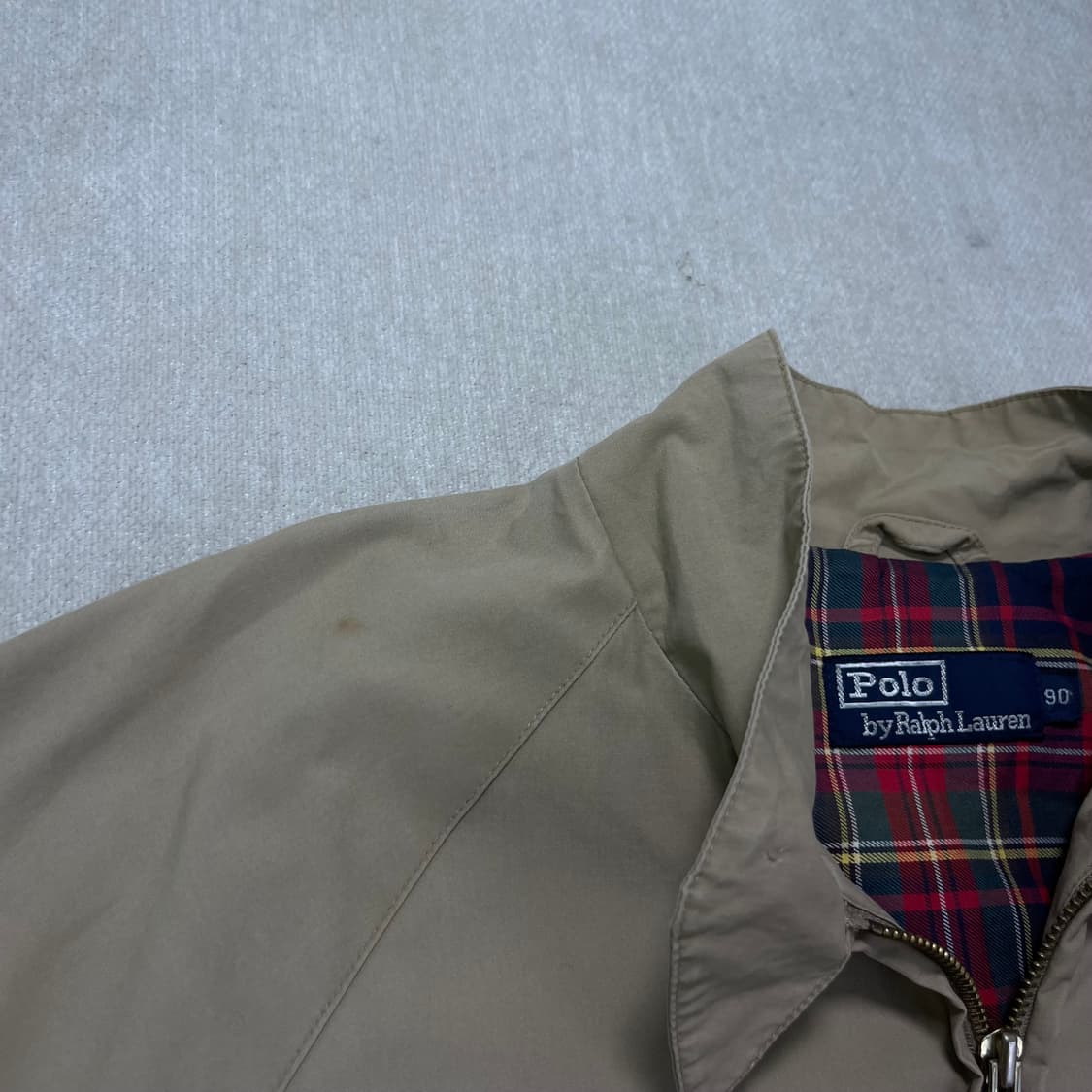 100 80s (일경물산)폴로랄프로렌 방패로고 블루종 자켓 상품이미지4