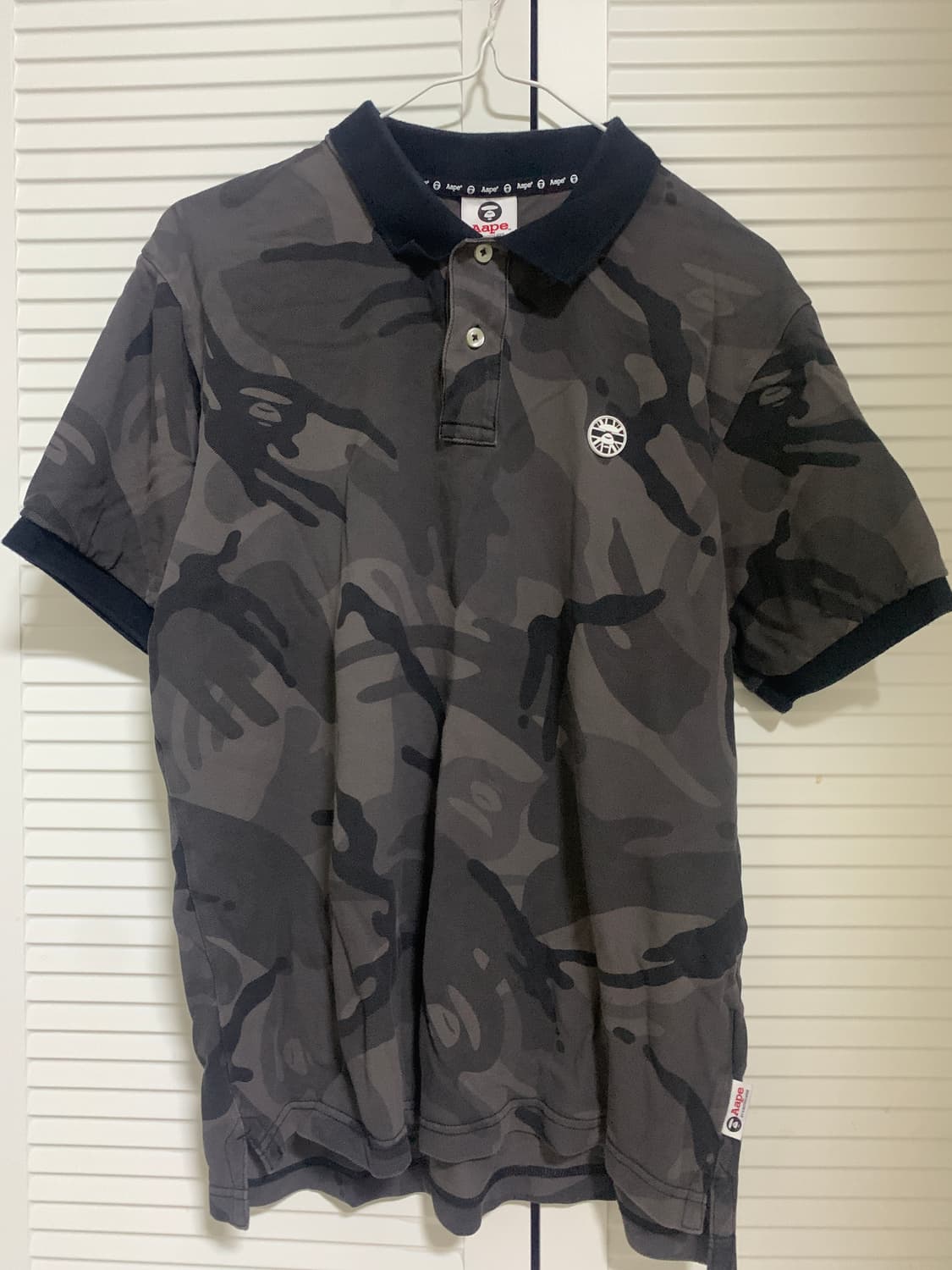 에이프 베이프 aape 카모 반팔 카라 티셔츠 상품이미지1