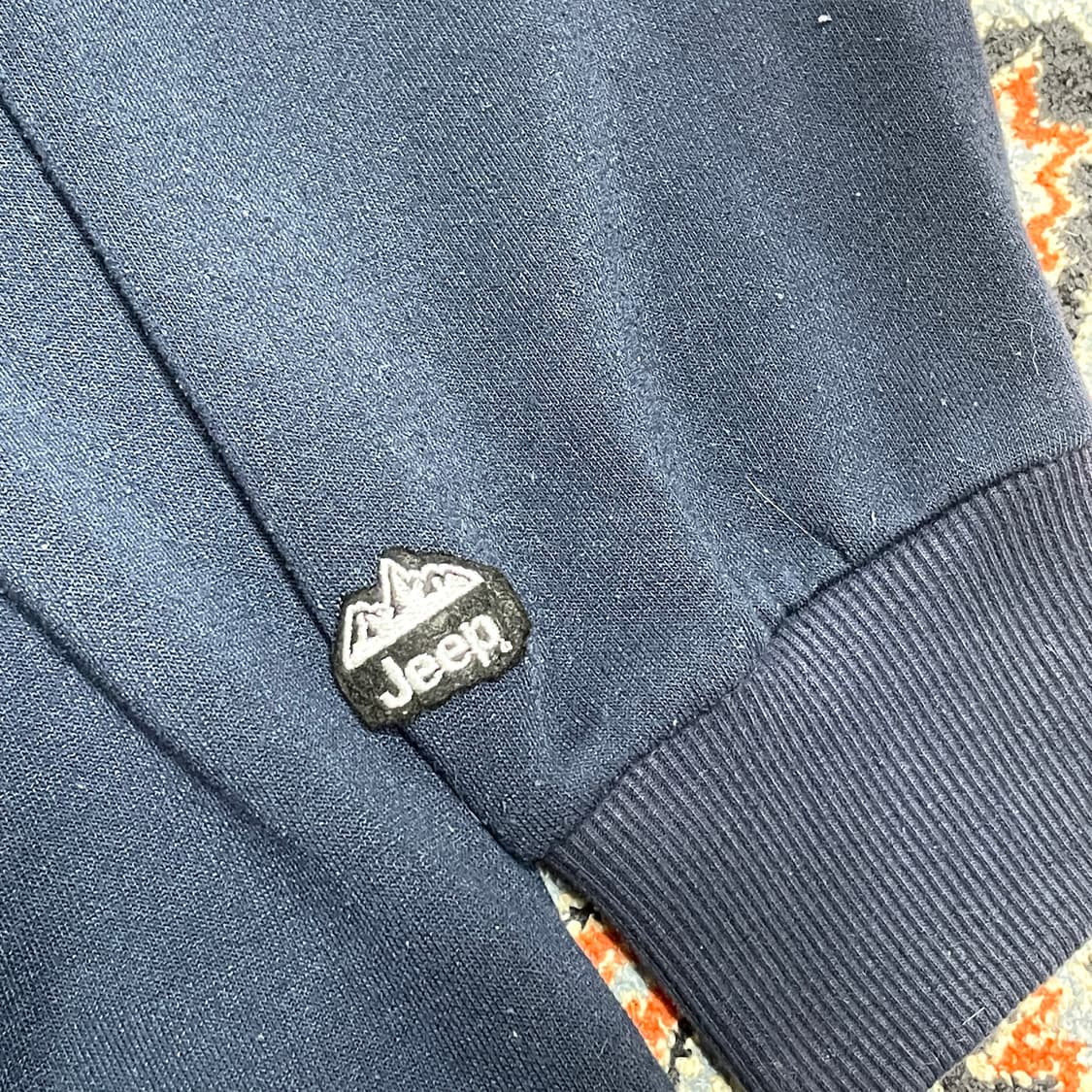 지프 스펠로고 네이비 기모 맨투맨 남성M 상품이미지4