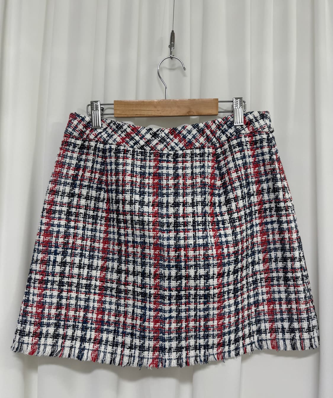 비지트인뉴욕 트위드 체크 미니스커트 상품이미지2