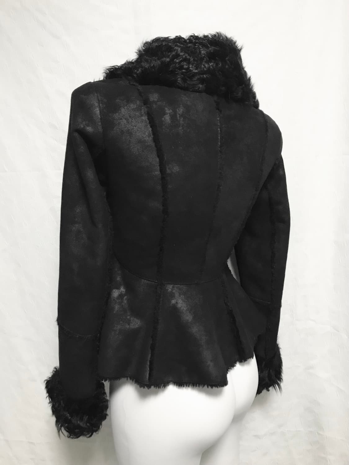 택포•빈티지 사선 지퍼 양털 무스탕 퍼자켓 상품이미지5