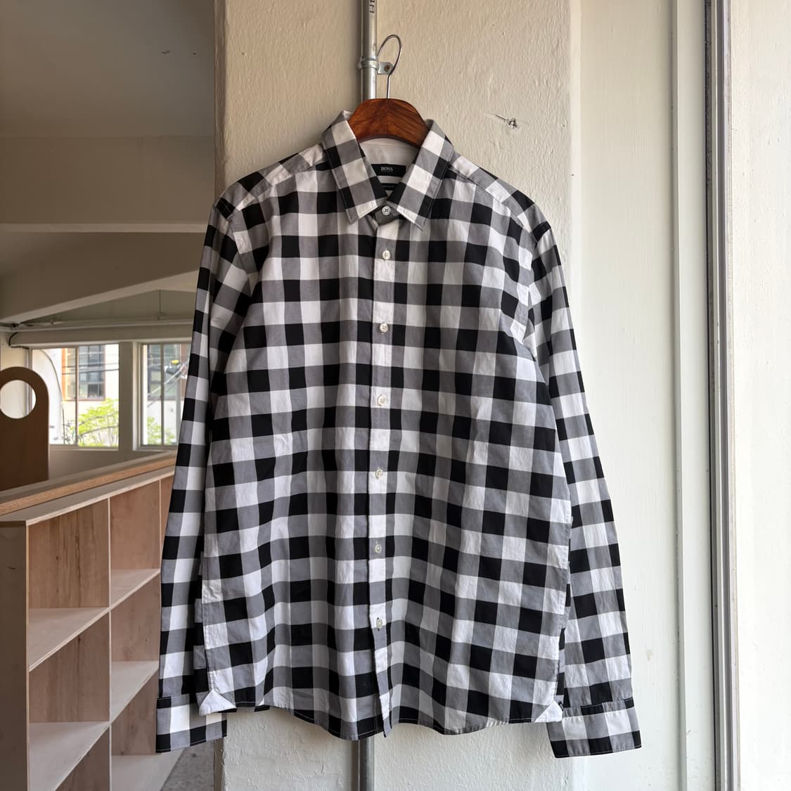 휴고 보스 블랙 체커보드 셔츠 상품이미지1