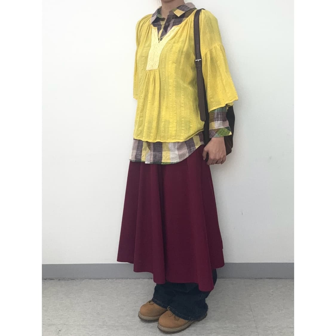 빈티지 플럼 스커트 상품이미지2