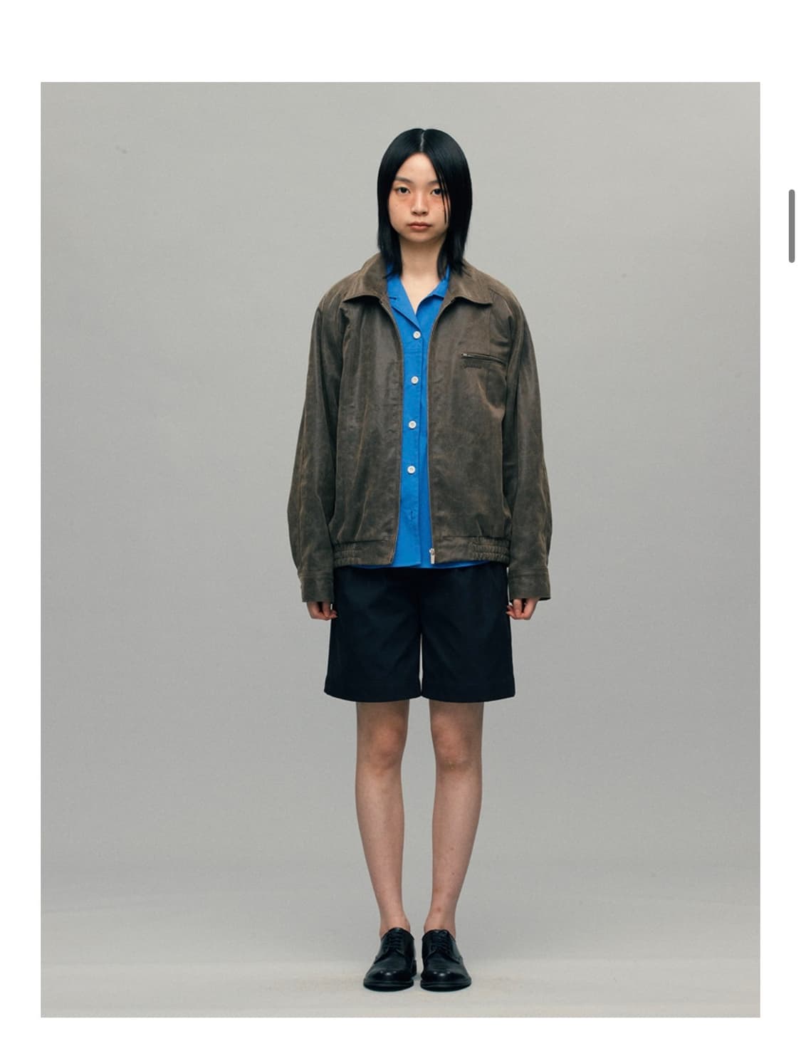 시엔느 존레더 봄버 자켓 브라운 s사이즈 상품이미지4