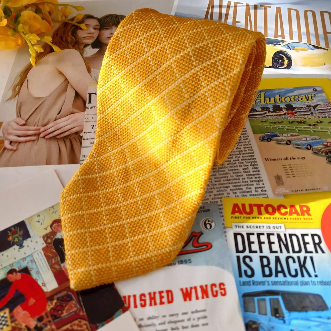 파이브 포켓 실크 옐로우 스트라이프 넥타이 9cm A+등급 A19462
 상품이미지2