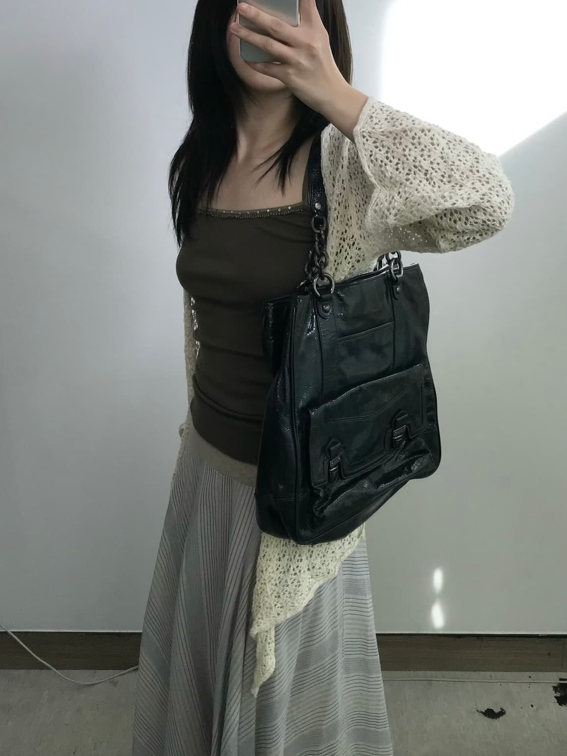 코치 글로시 체인백 상품이미지1