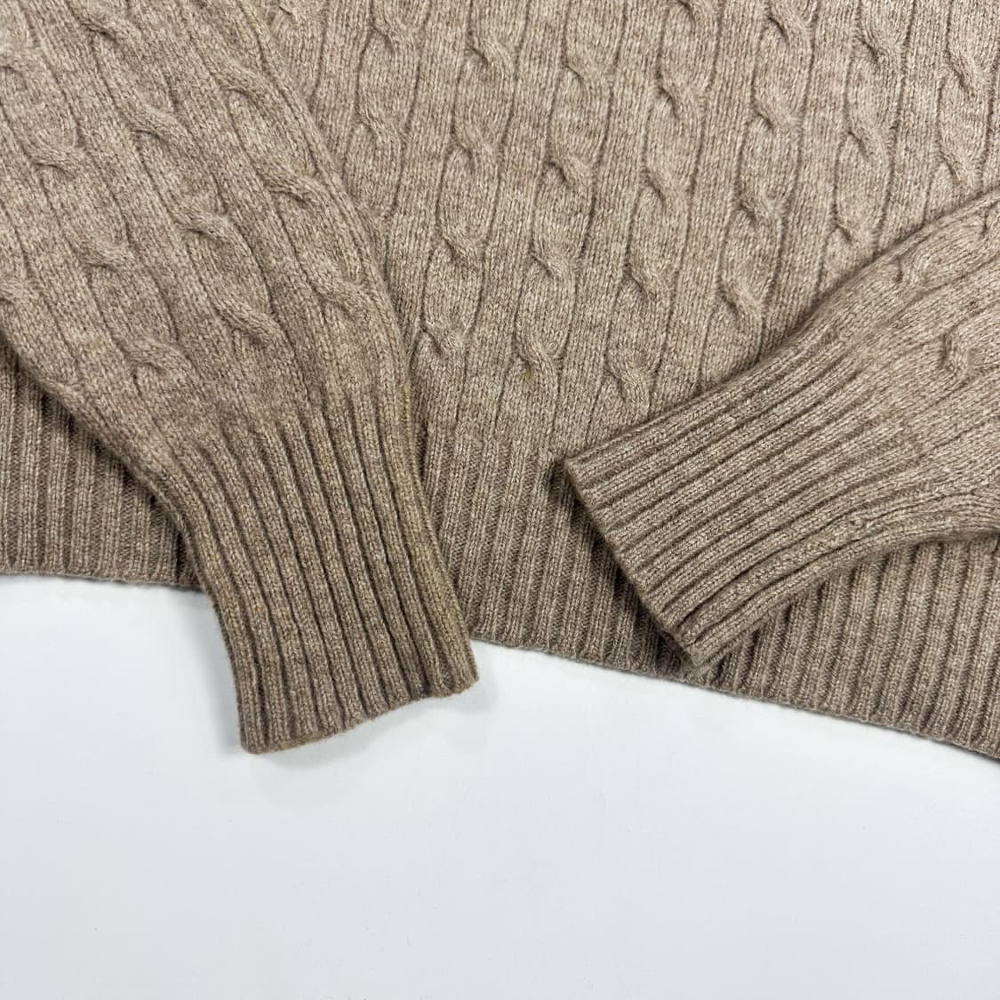 폴로 랄프로렌 클래식 케이블 니트 베이지 실측L 상품이미지4