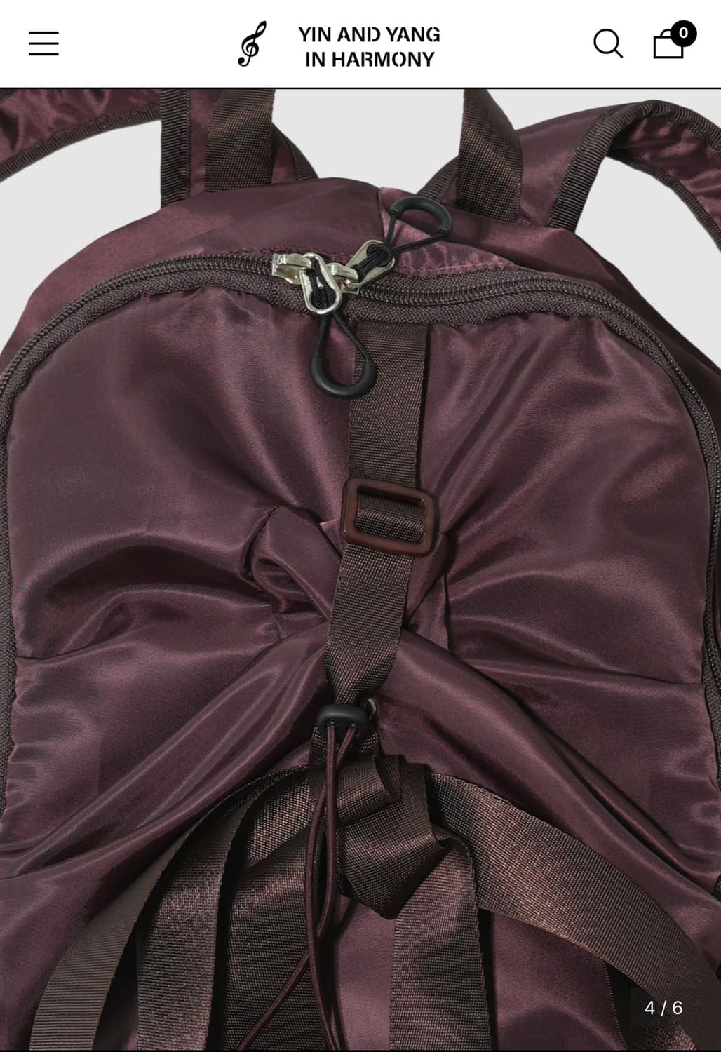 인앤양인하모니 BOW BACKPACK 버건디 백팩 가방 상품이미지2