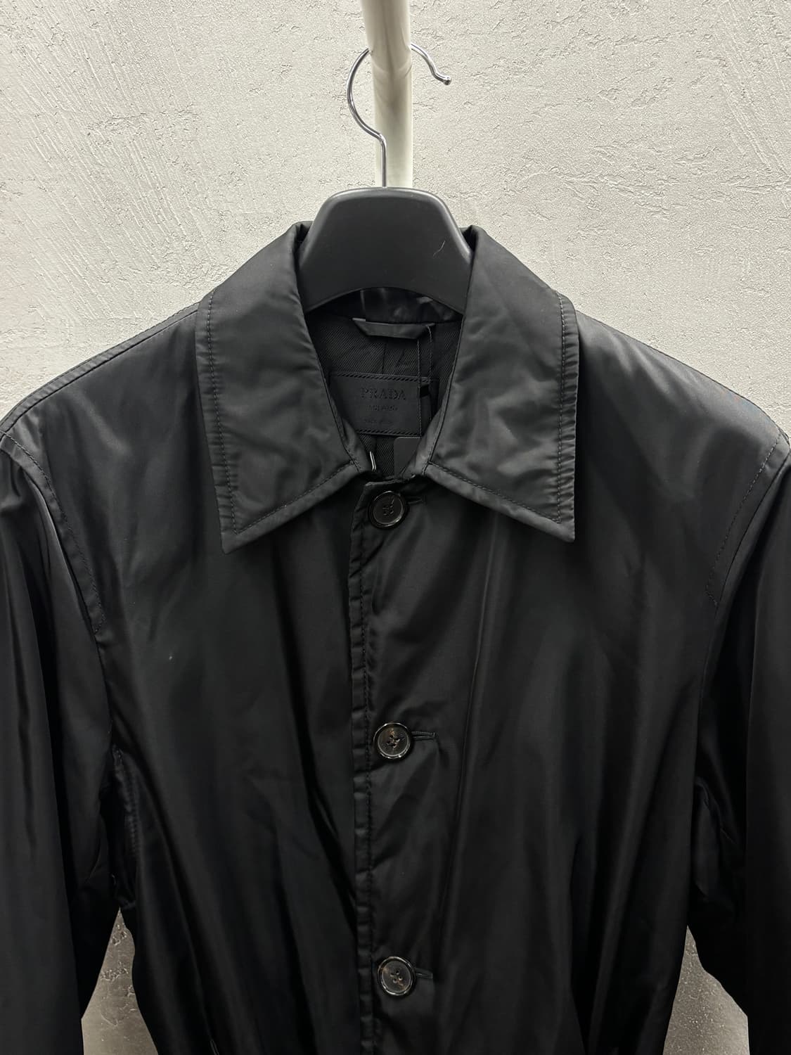 Prada 프라다 블랙 나일론 롱 코트 M 상품이미지3