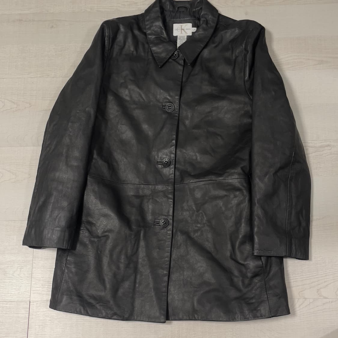 캘빈클라인 레더 블랙 가죽 카코트(머듈,꼼데가르송 옴므) 상품이미지1