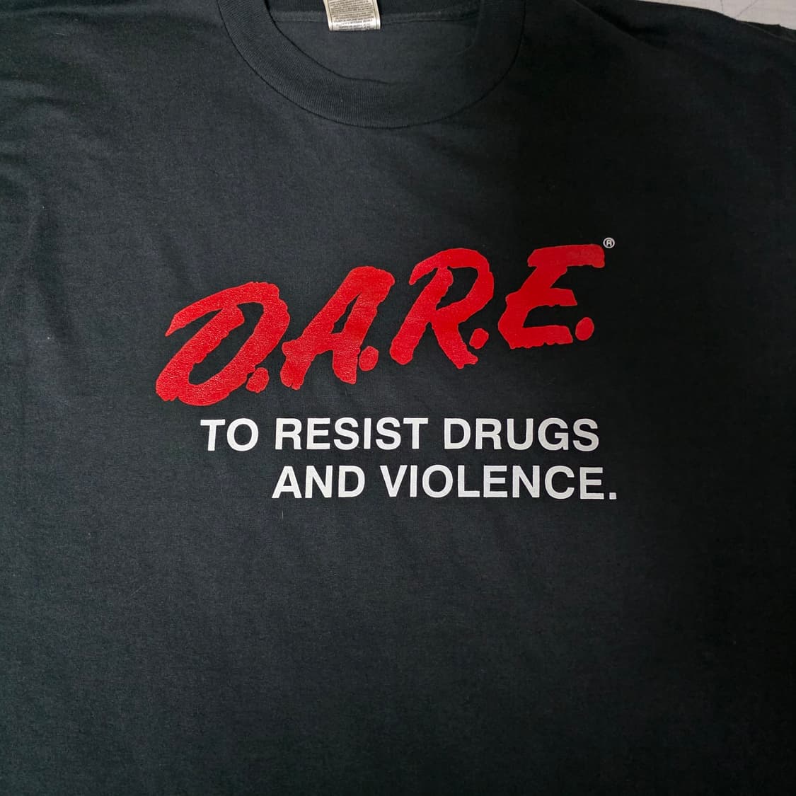 [XL] 90s 빈티지 DARE 티셔츠 블랙 ver. 후룻5 굿컨디 상품이미지2