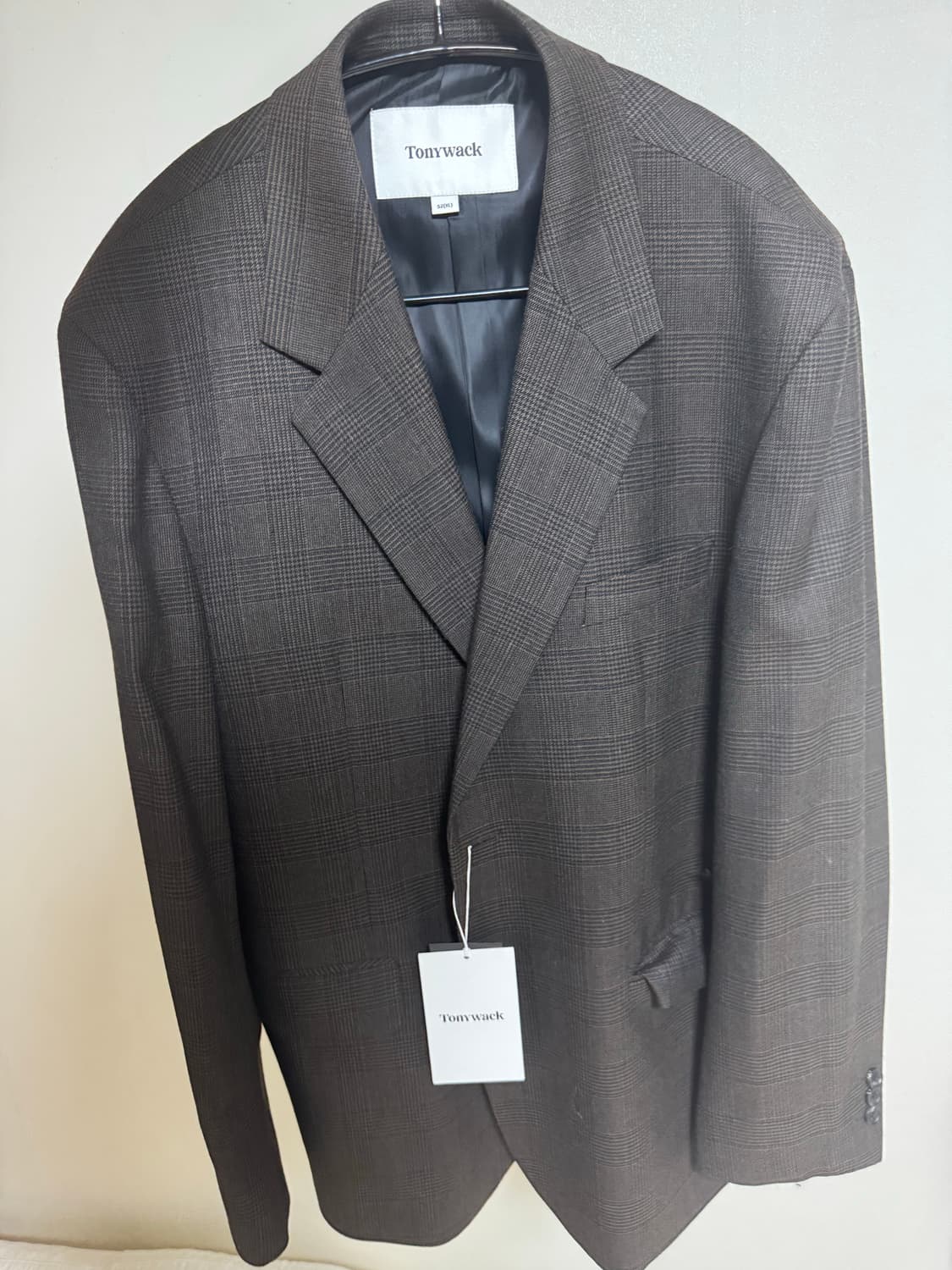 토니웩 투버튼 시그니처 블레이저(Dark brown check) 상품이미지2