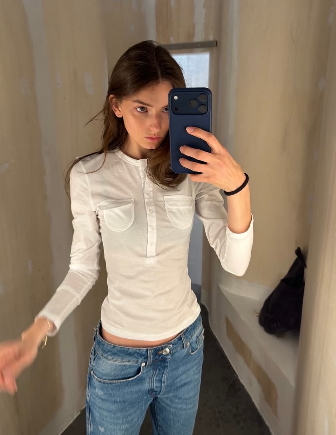 [XS,M]팔로마울 Nestor 포켓 티셔츠/화이트 상품이미지1