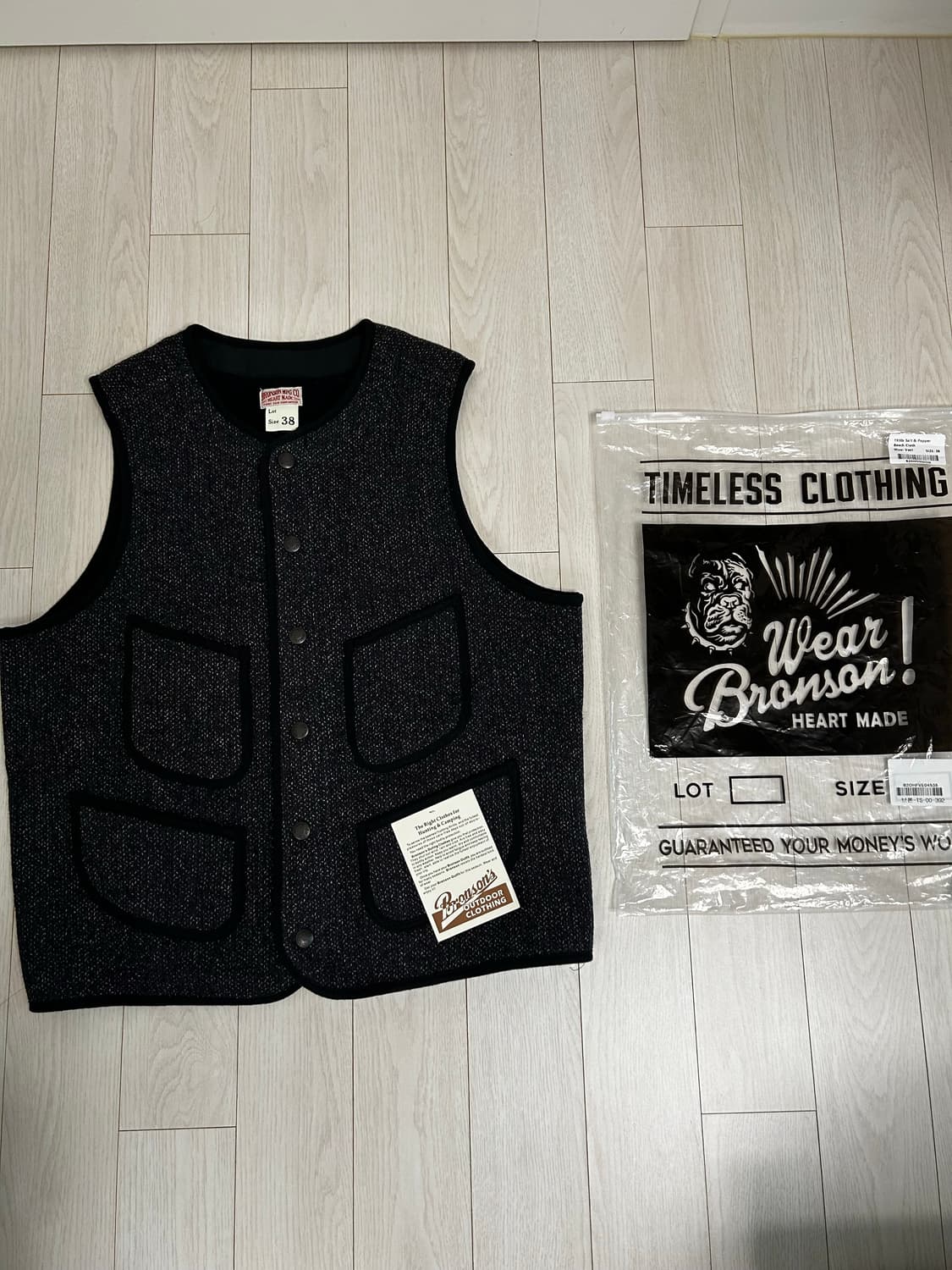 브론슨 Salt & Pepper Beach Cloth Wool Vest 상품이미지3