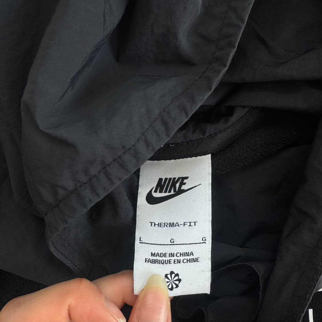 Nike 나이키 에어 후리스 블랙 아노락 하이넥 후드티 상품이미지6