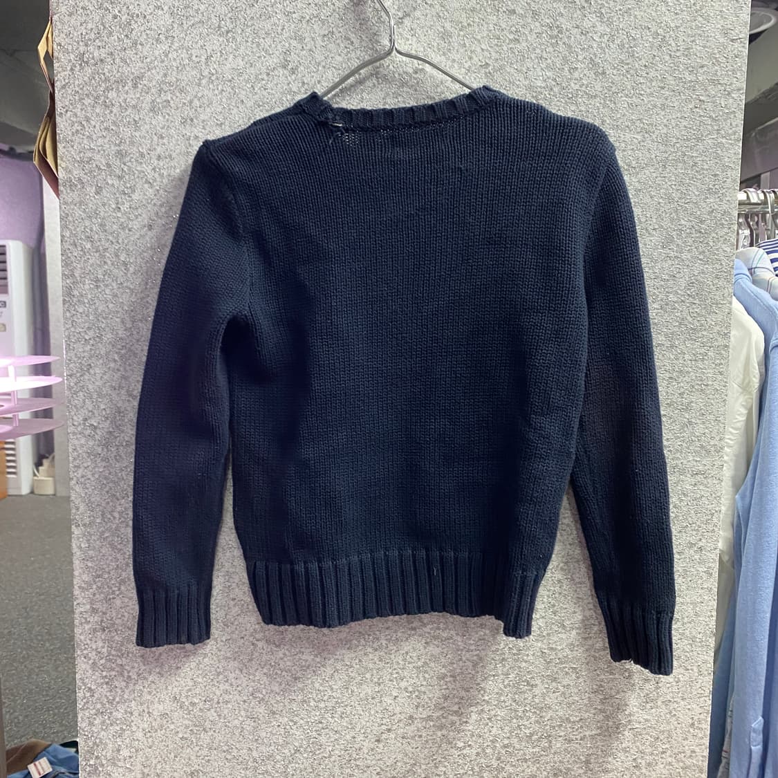 폴로 랄프로렌 성조기 네이비 라운드 니트 B4559 상품이미지4