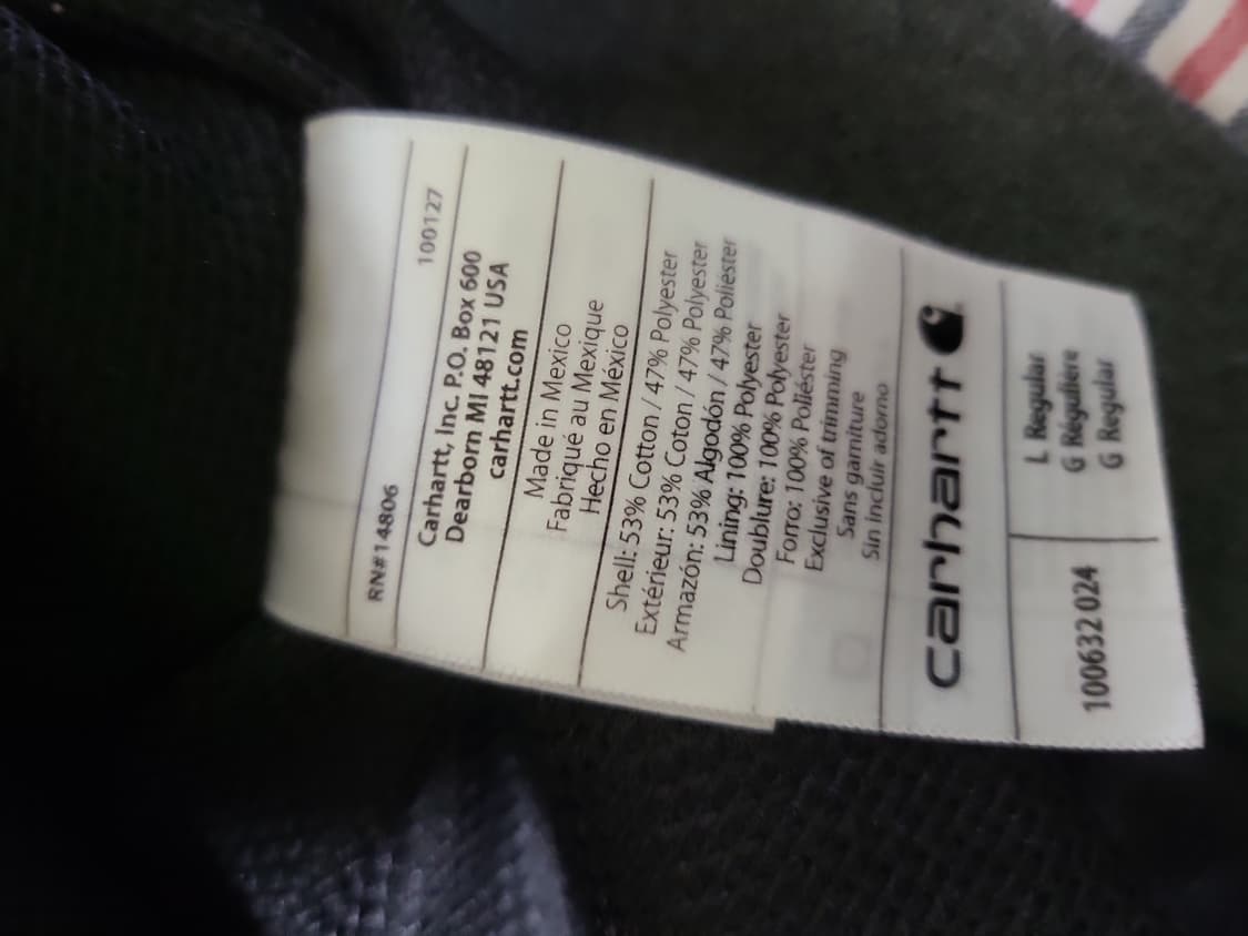 칼하트 써멀후드집업L 새상품 상품이미지6