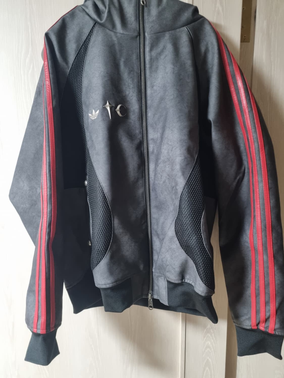 [M]아디다스 떠그클럽 팀가이스트 레더 자켓 블랙 상품이미지2