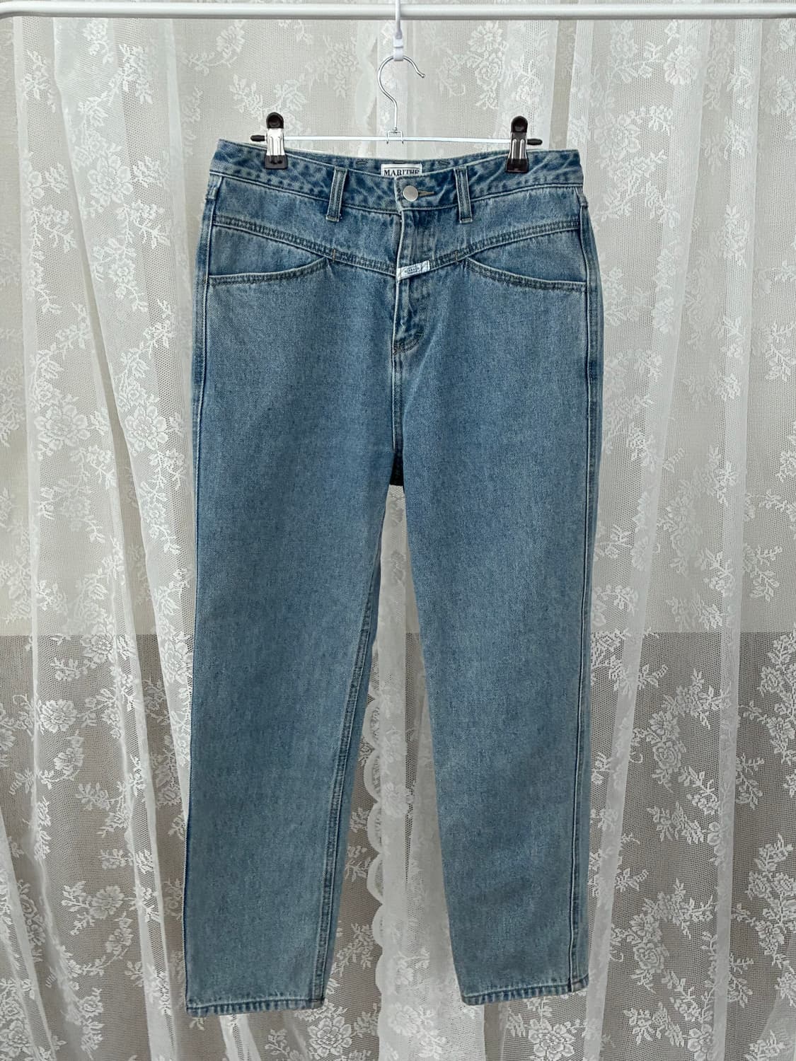 28) 마리떼 프랑소와저버 데님 팬츠 라이트블루 상품이미지1