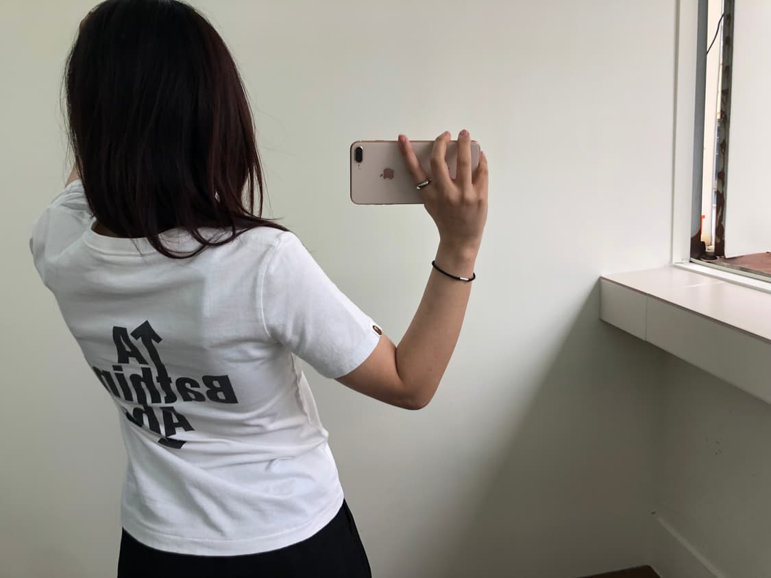 딱붙핏))) 베이프 타겟 로고 반팔  상품이미지3