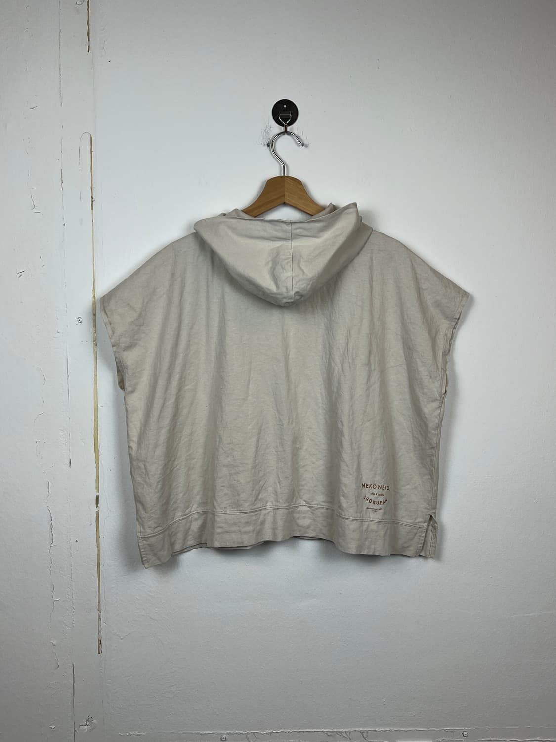 T168 SAMANSA MOS2 고양이 프린팅 오버핏 후드 조끼 F 상품이미지2