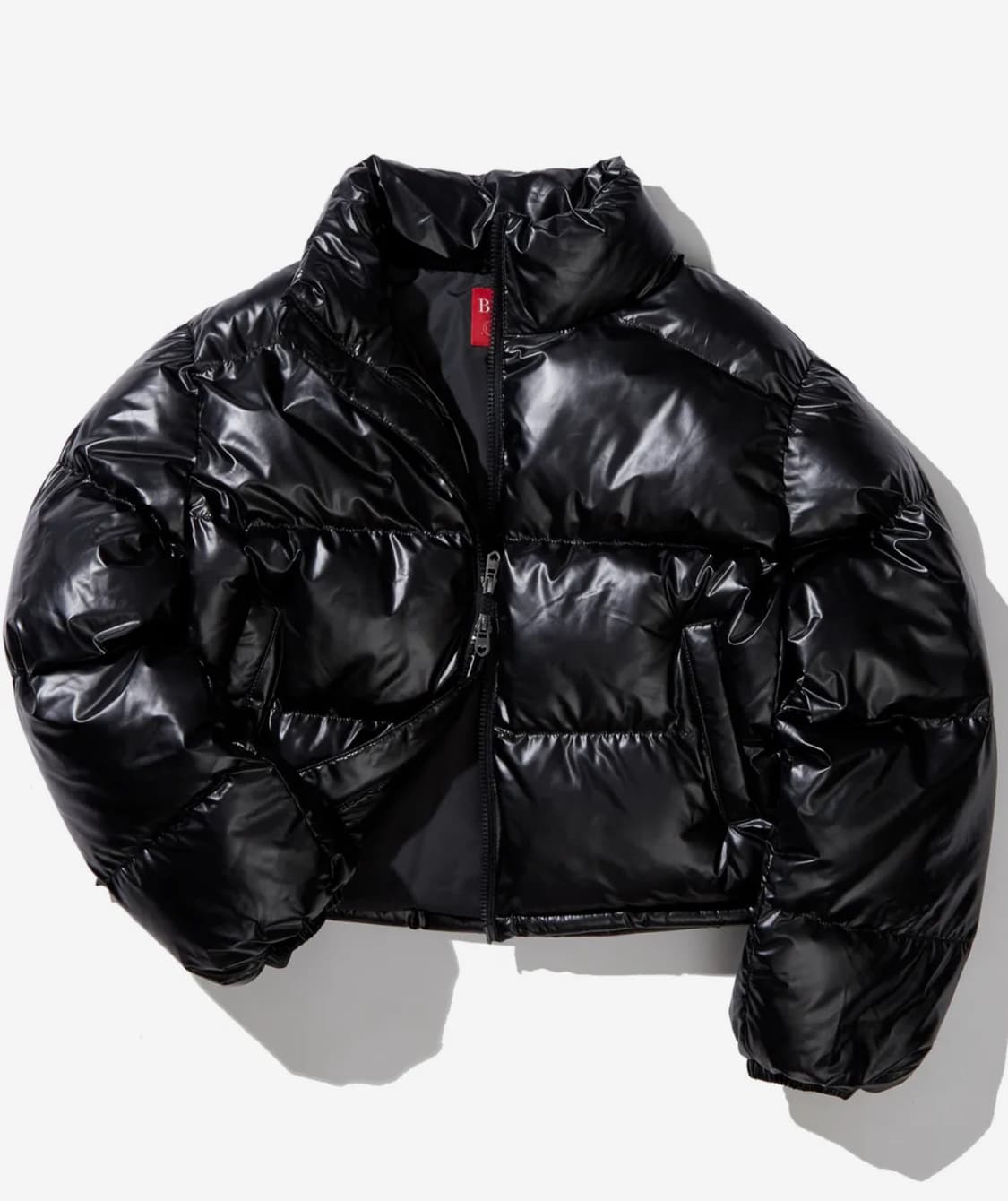 쿨거래네고가능)) 비터셀즈 글로시 크롭 푸퍼 자켓 패딩 블랙 상품이미지1