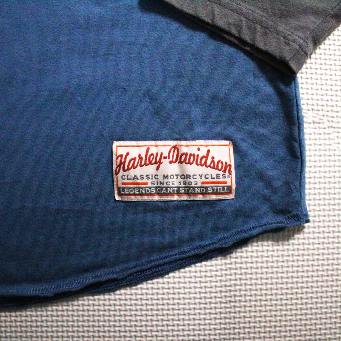 Harley-Davidson 할리 데이비슨 워싱 블루 패치 롱 슬리브 상품이미지5