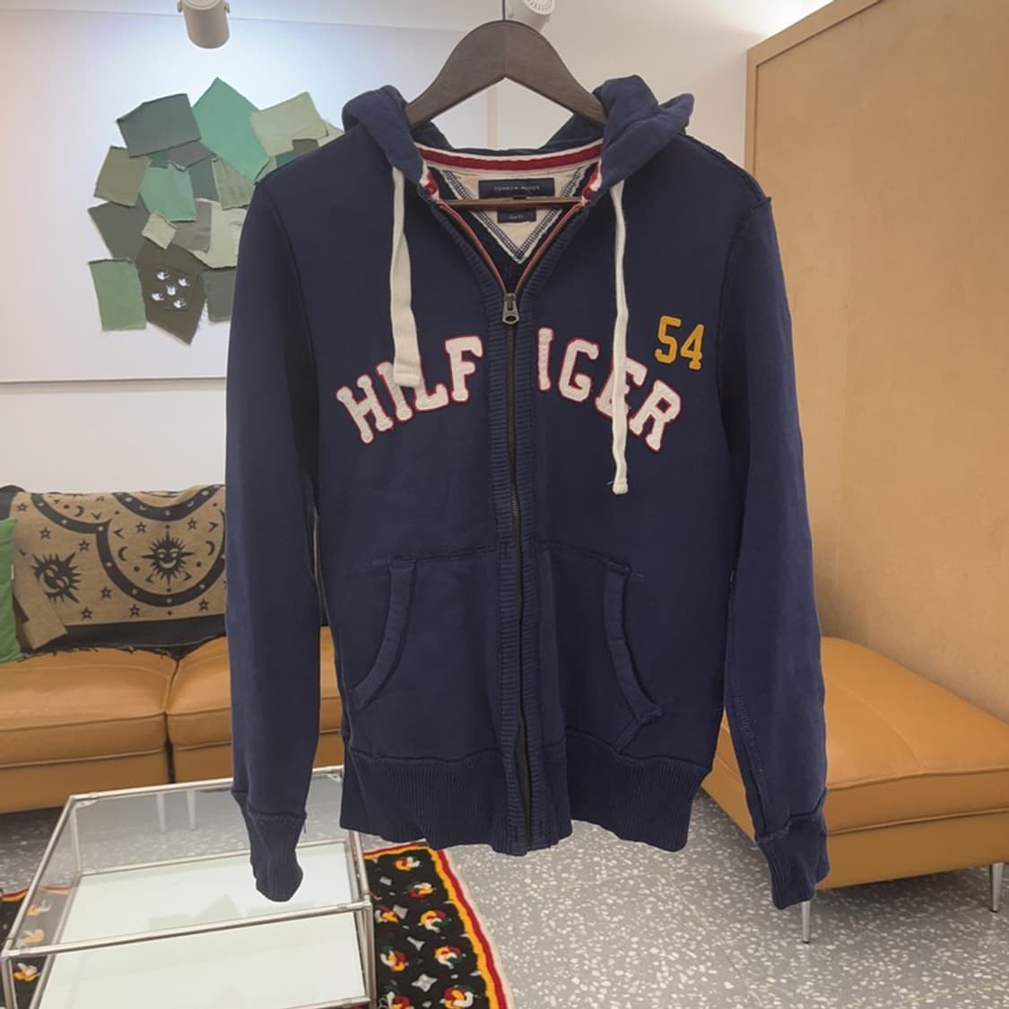 타미힐피거 레트로 00's 아치로고 기모 후드 집업 M C07221 상품이미지3