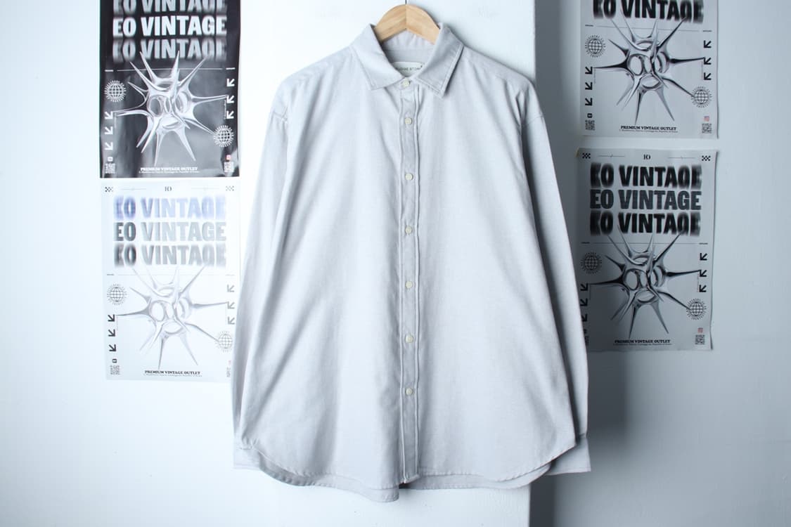 (L-XL) 라퍼지스토어 셔츠 남방 옥스포드 그레이 무지-H30727 상품이미지2