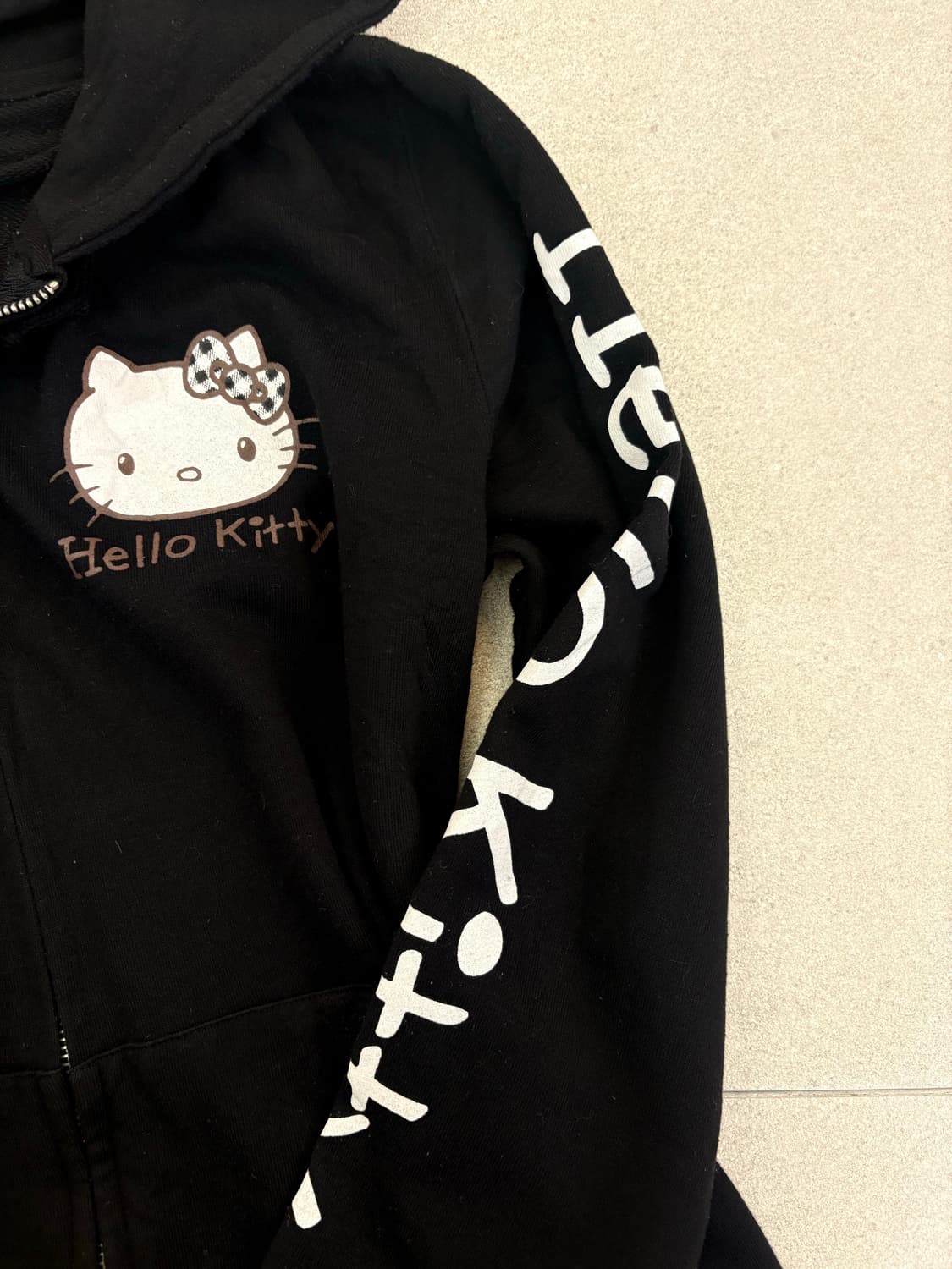 체크 키티 후드집업 상품이미지3