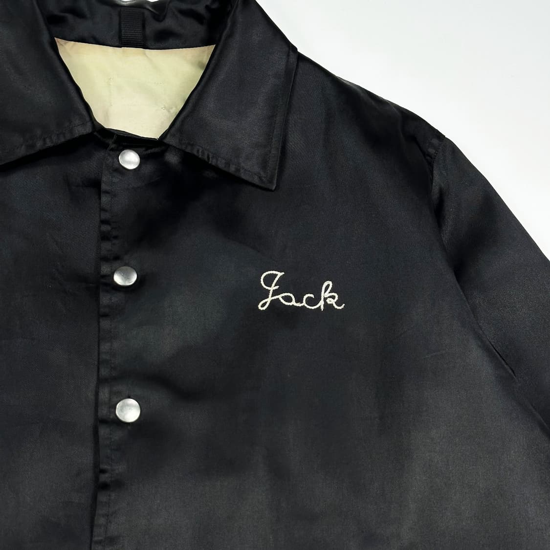 VTG 빈티지 레터링 백로고 블랙 코치자켓 (S) 상품이미지4