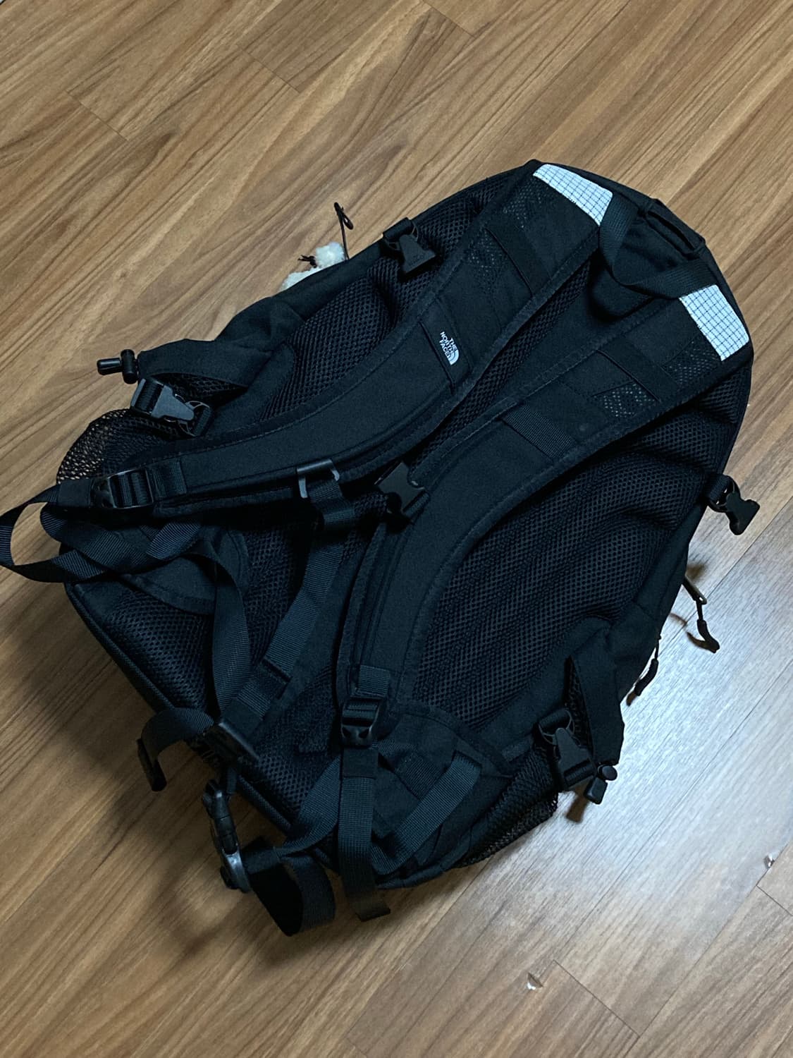 노스페이스 핫샷 백팩 라이트 베이지 화이트 체크 상품이미지3