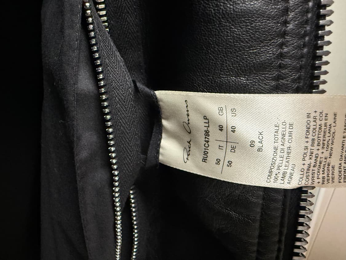 릭오웬스 클래식 레더 봄버 자켓 상품이미지6