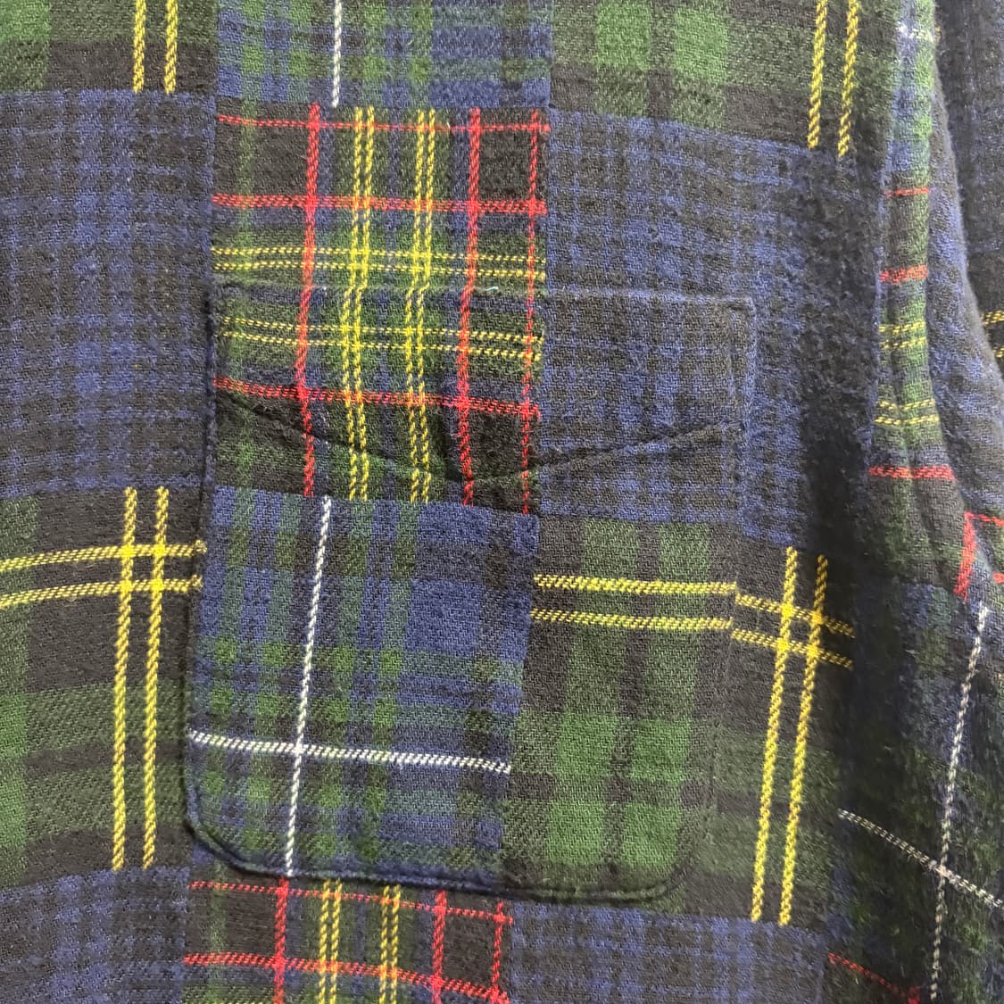 빔즈 오리지널 패브릭 패치워크 플란넬 셔츠 / 네이비, M 상품이미지5