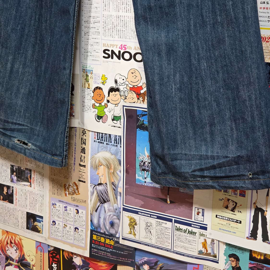 빈티지 워싱 백포켓 와이드 부츠컷 데님 팬츠 상품이미지4