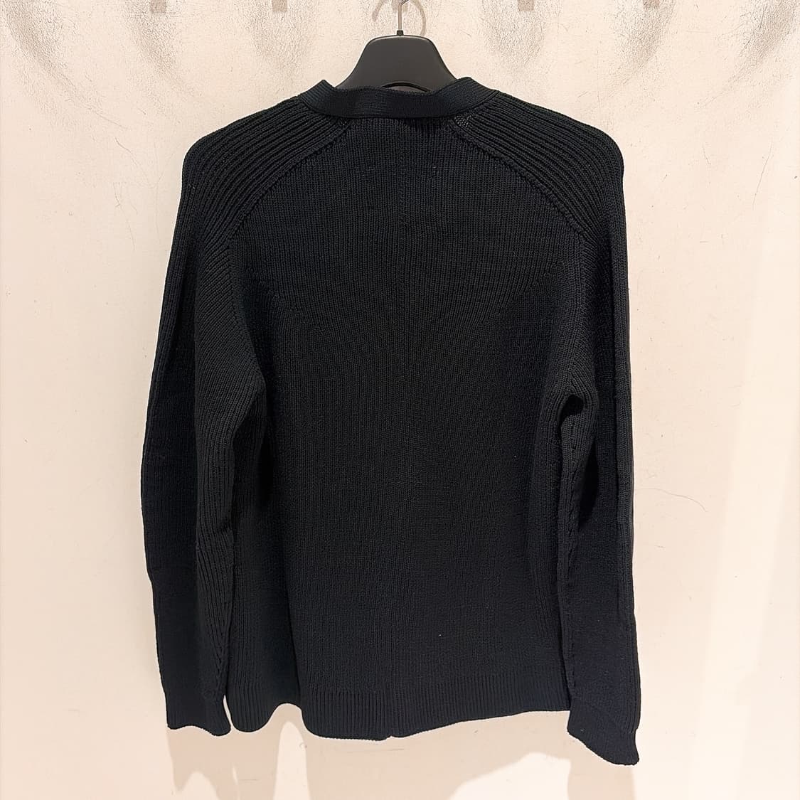 (정품/새상품) GANRYU 후미토 간류 남성 블랙 폴리 니트 가디건 상품이미지3