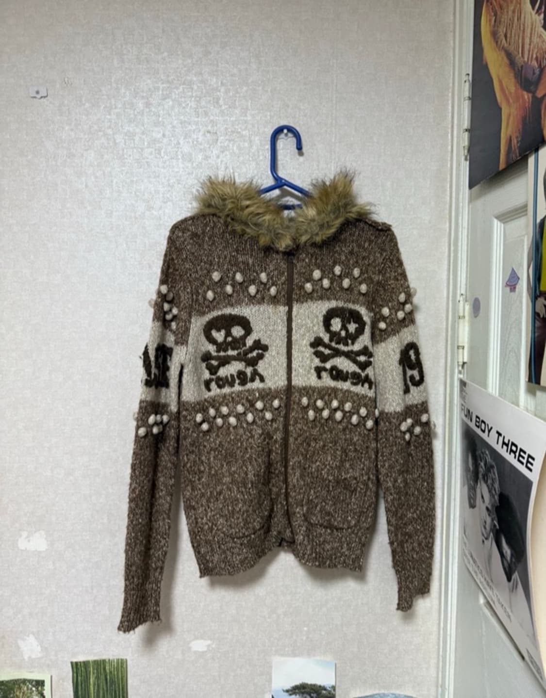 해골 히피 빈티지 후드집업 상품이미지3