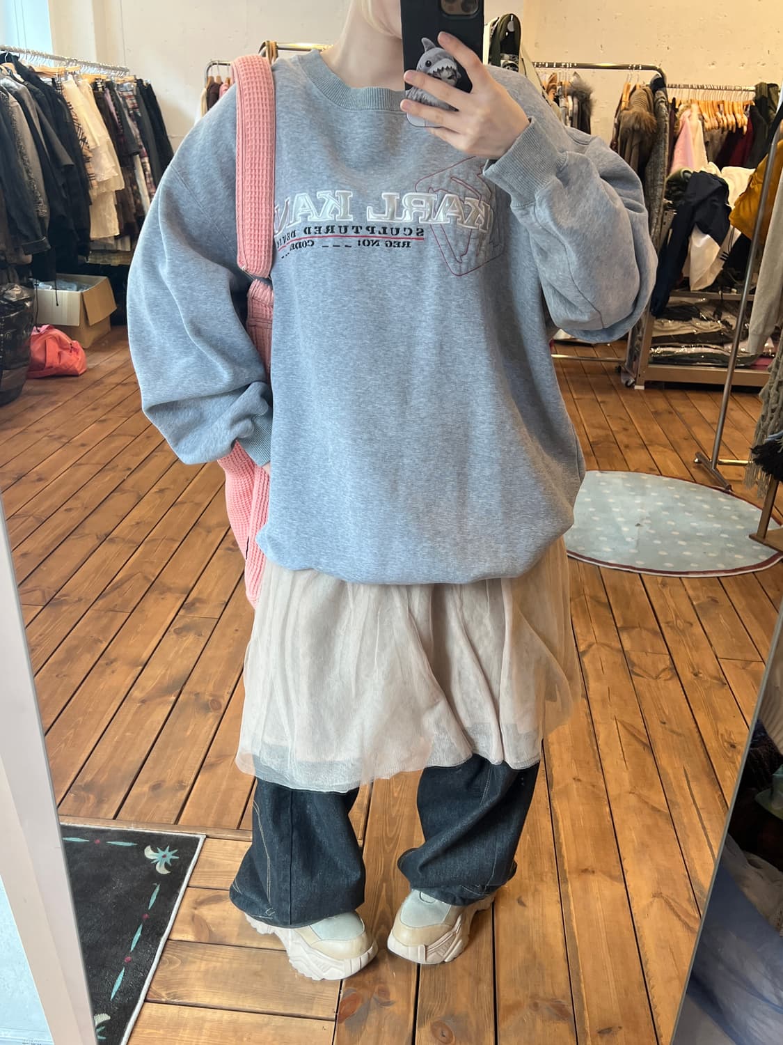 Karl Kani 칼카니 그레이 로고 맨투맨 상품이미지2