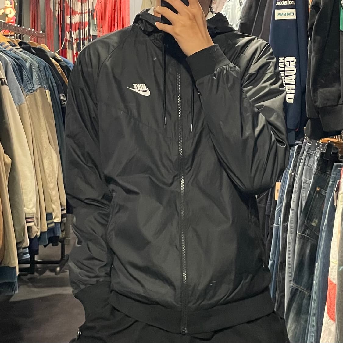 [IM] nike 나이키 블랙 바람막이(후드O) 상품이미지1