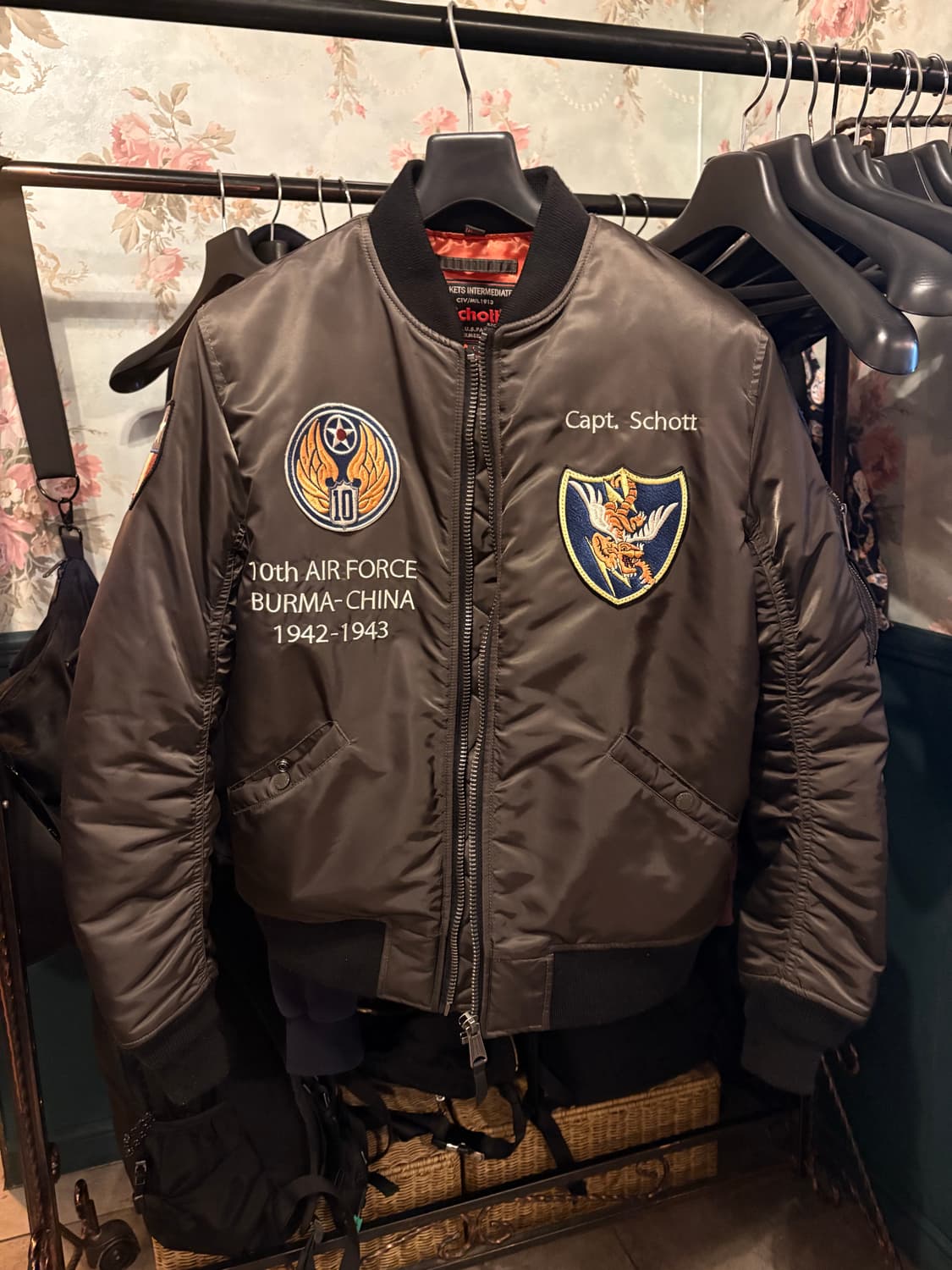 Schott 쇼트 ma-1 카키 L 상품이미지1