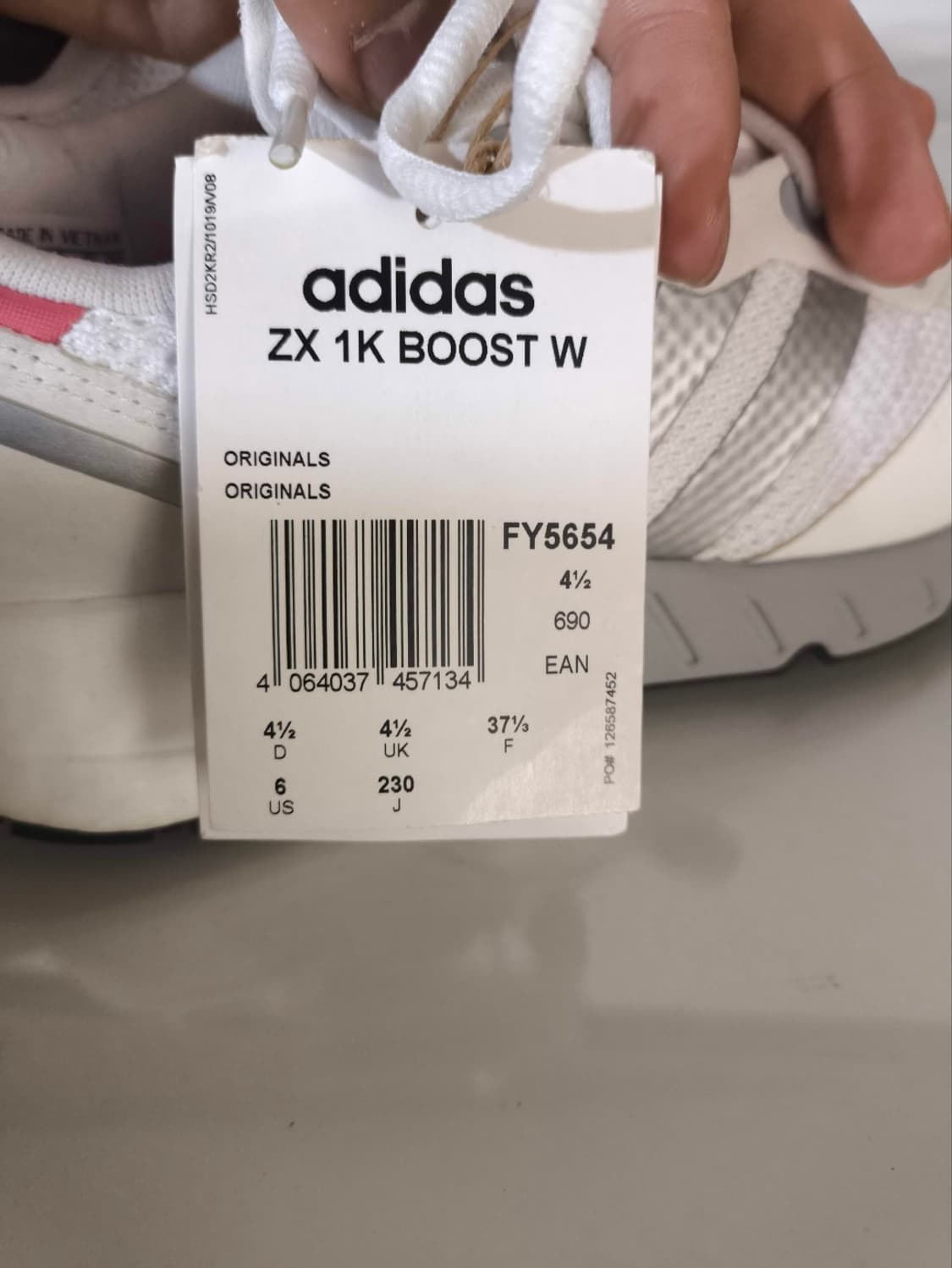 미사용 230mm 아디다스 zx 1k 부스트 운동화 상품이미지9