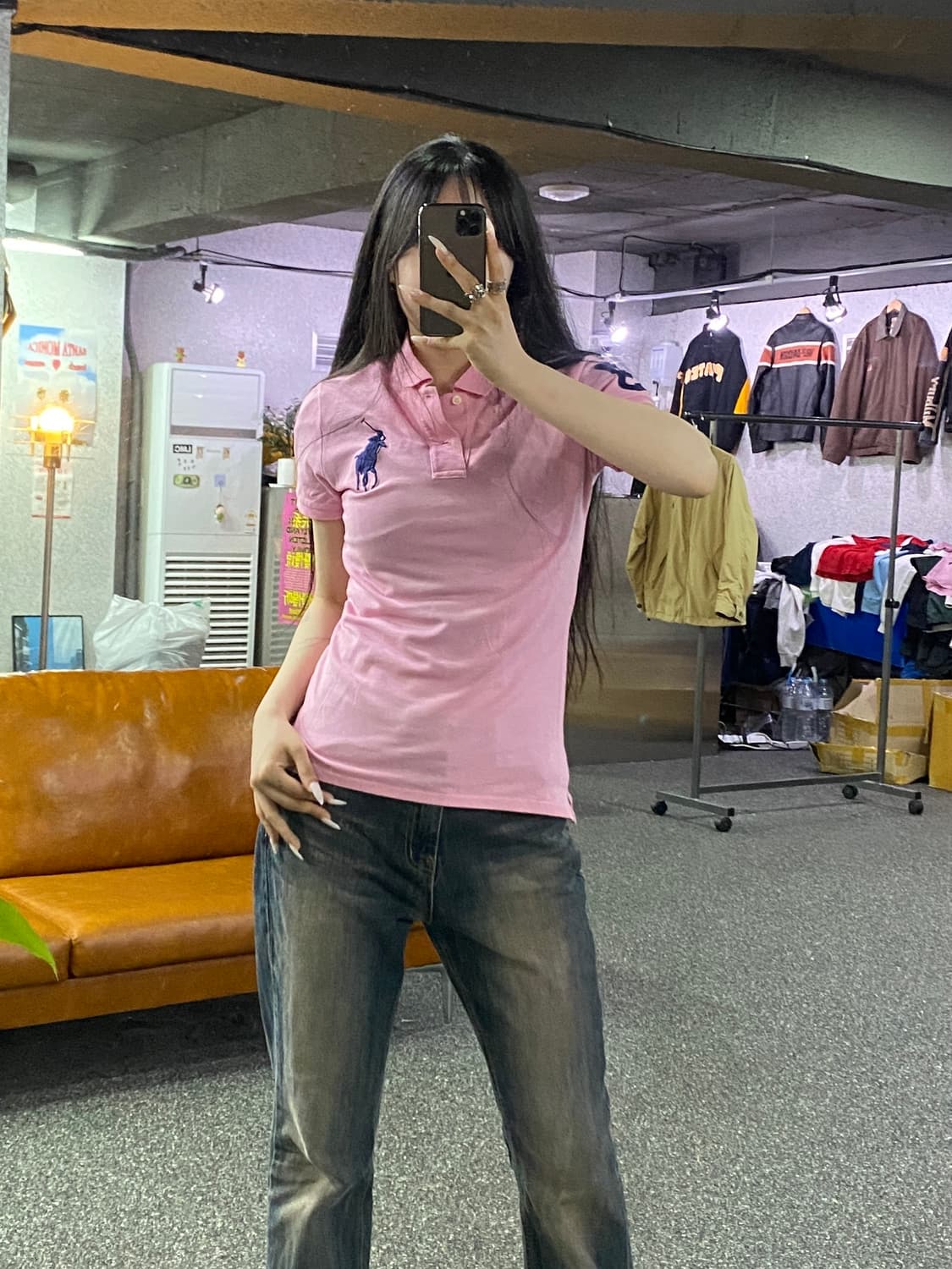 폴로 랄프로렌 빅포니 반팔 카라티 핑크 B4982 상품이미지1