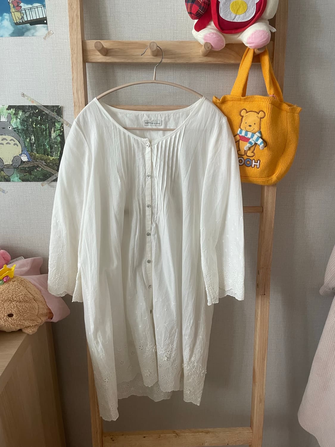 모리걸 퍼플 체크 바선생 ops set (착용샷) 상품이미지2