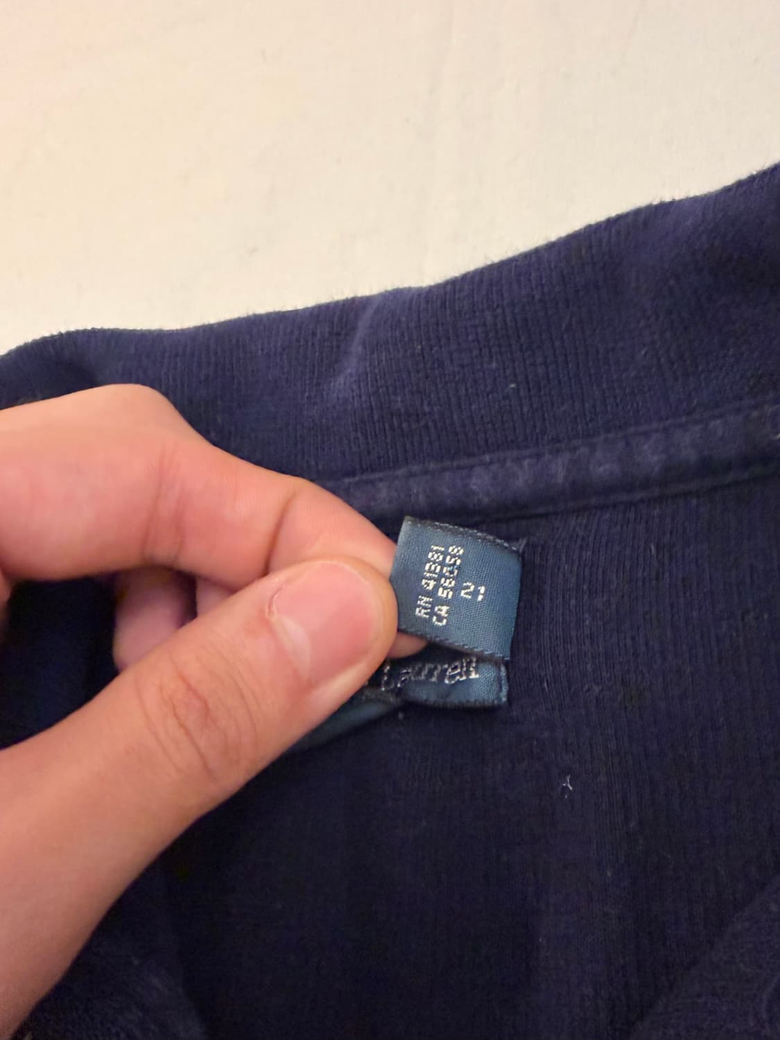 폴로 랄프로렌 반집업 코튼 니트 네이비 상품이미지5