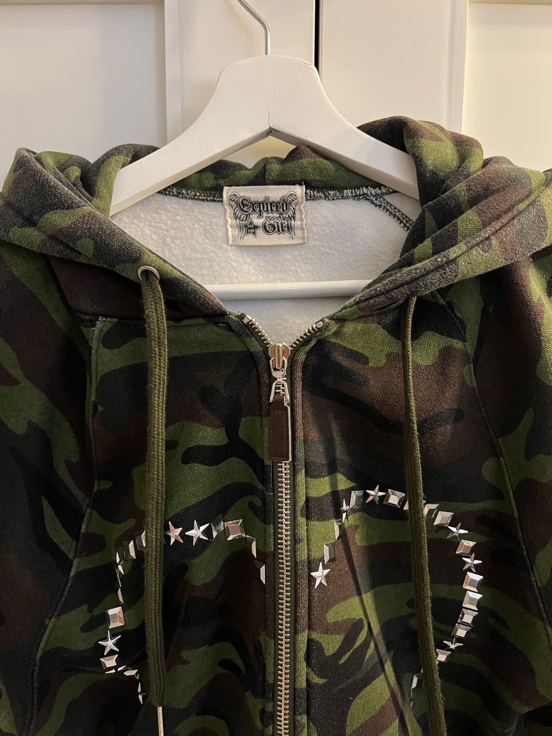 익스파이어드걸 카모 스터드 후드집업 상품이미지7